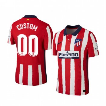 Atletico de Madrid Custom Men's Red Home Short Sleeve Jersey 2020-21