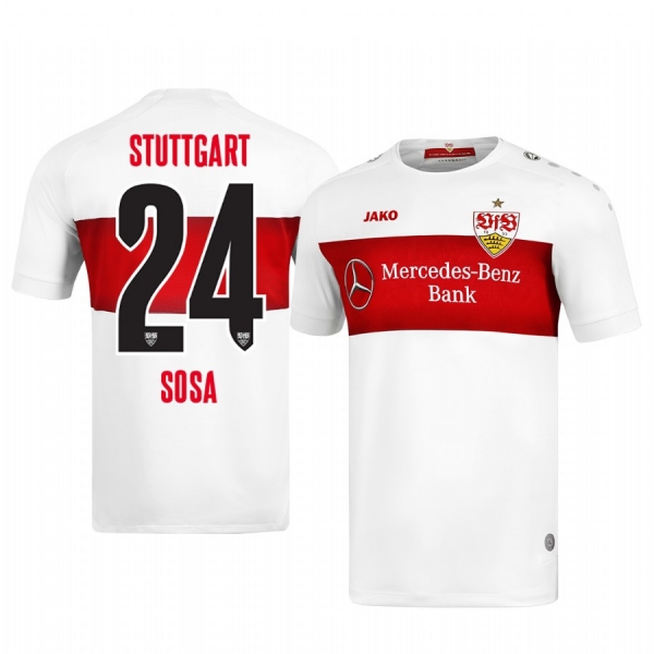 VfB Stuttgart Borna Sosa Men's 19-20 Home Replica Short Sleeve Jersey