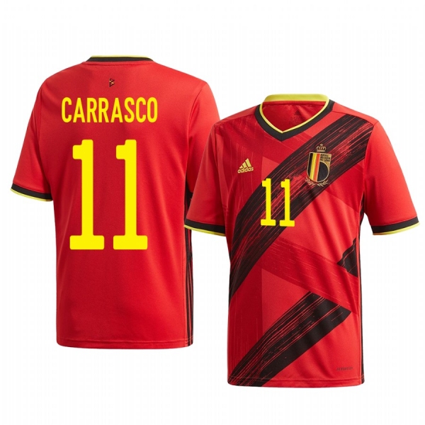 Belgium Yannick Carrasco Men's 2020 Home Authentic Short Sleeve Jersey