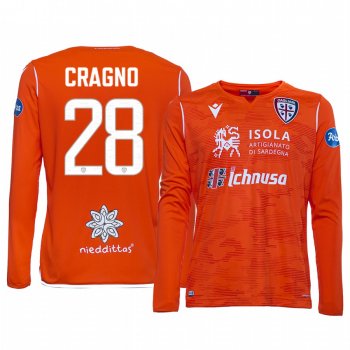 19-20 Cagliari Calcio Alessio Cragno Orange Goalkeeper Away Jersey Men's