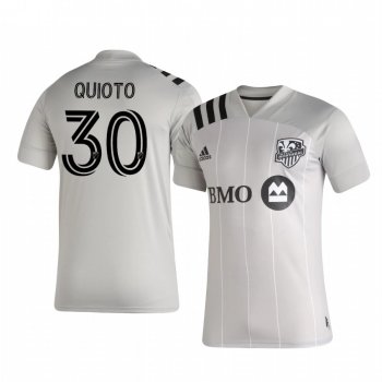 Romell Quioto Montreal Impact 2020-21 Away Replica Short Sleeve Gray Jersey