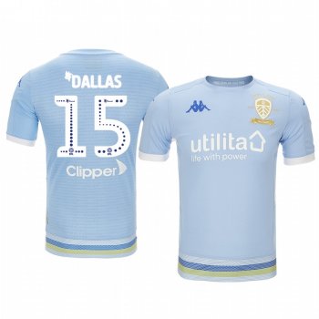 Youth Leeds United Stuart Dallas Light Blue Third Short Sleeve Jersey 19-20