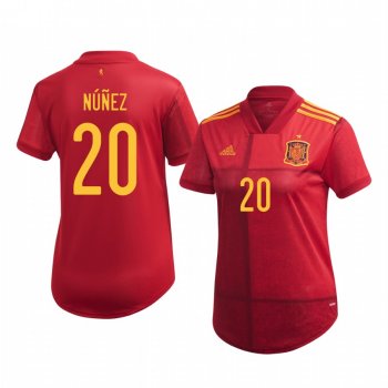 Women's Unai Nunez Spain UEFA Euro 2020 Home Red Authentic Jersey