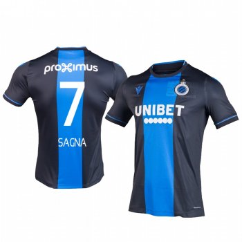 Amadou Sagna Club Brugge KV Home Navy Blue Short Sleeve Jersey