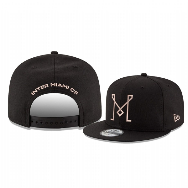 Inter Miami Black New Era Snapback 9FIFTY  Hat