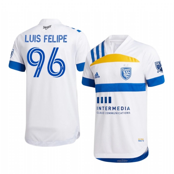 San Jose Earthquakes Luis Felipe 408 Edition Men's Official Short Sleeve Jersey 2020