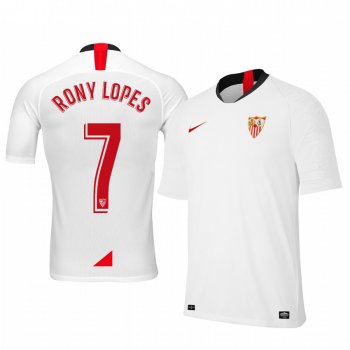 Youth Rony Lopes Sevilla 19-20 Home White Short Sleeve Jersey