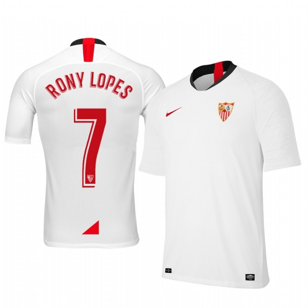 Youth Rony Lopes Sevilla 19-20 Home White Short Sleeve Jersey