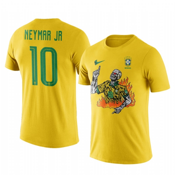 Neymar Brazil Football x Warren Lotas Yellow Short Sleeve T-Shirt