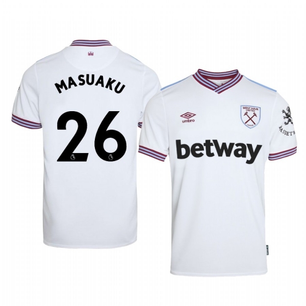 Arthur Masuaku West Ham United Away Men's Short Sleeve Jersey 19-20