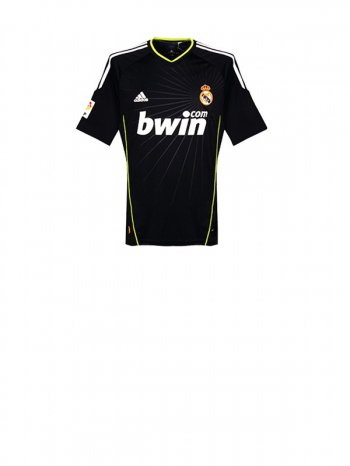 Real Madrid Men's Black Away Short Sleeve Jersey 2010-11