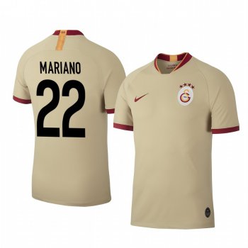 Mariano Filho Galatasaray 19-20 Khaki Away Men's Short Sleeve Jersey