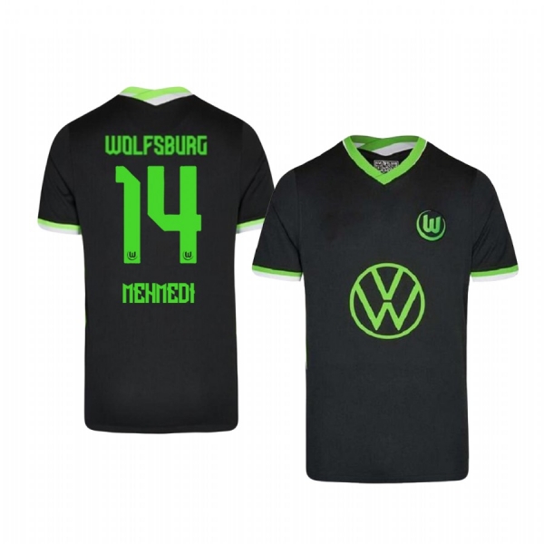 Admir Mehmedi VfL Wolfsburg 2020-21 Home Men's Green Short Sleeve Jersey