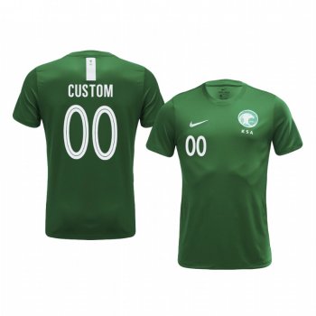 2018 World Cup Saudi Arabia Custom Men's Away Official Jersey