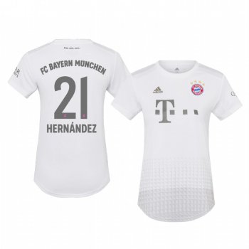 Women's Bayern Munich Lucas Hernández White Away Jersey 19-20