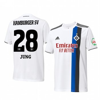 Hamburger SV Gideon Jung 19-20 Home Men's White Short Sleeve Jersey