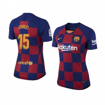 Women's Clément Lenglet Barcelona Home Jersey 19-20