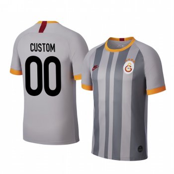 Custom Galatasaray 19-20 Gray Third Men's Short Sleeve Jersey