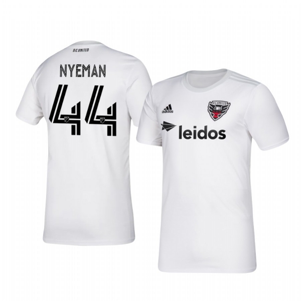 Moses Nyeman D.C. United 2020-21 Away Men's White Short Sleeve Jersey