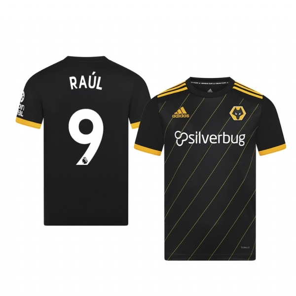 Youth Wolverhampton Wanderers Raul Jimenez Black Away Short Sleeve Jersey 19-20