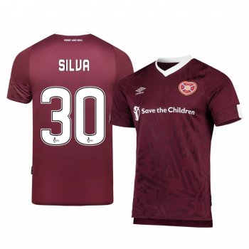 Heart of Midlothian Kevin Silva Men's 19-20 Home Replica Short Sleeve Jersey