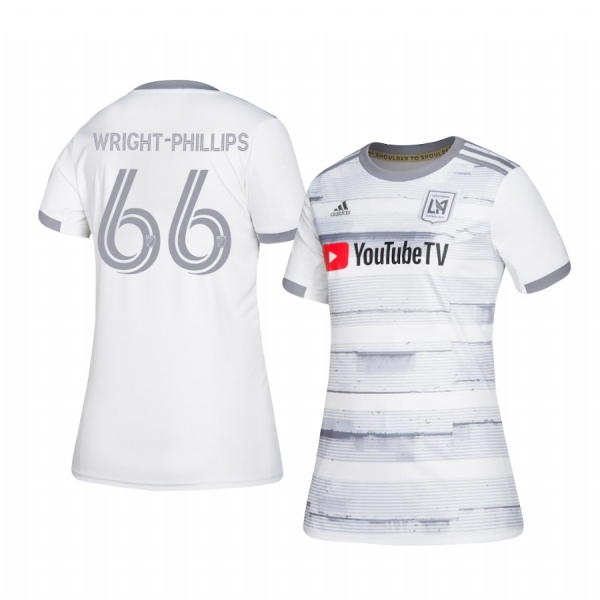 Women's Bradley Wright-Phillips Los Angeles FC 2020-21 Away Replica Short Sleeve White Jersey