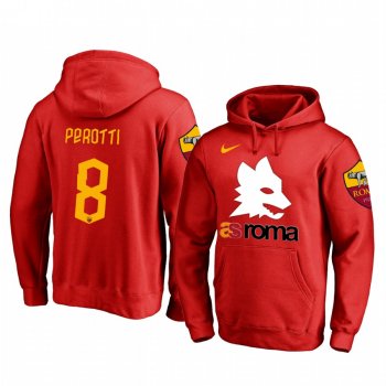 Diego Perotti AS Roma Red Team Logo Pullover Hoodie