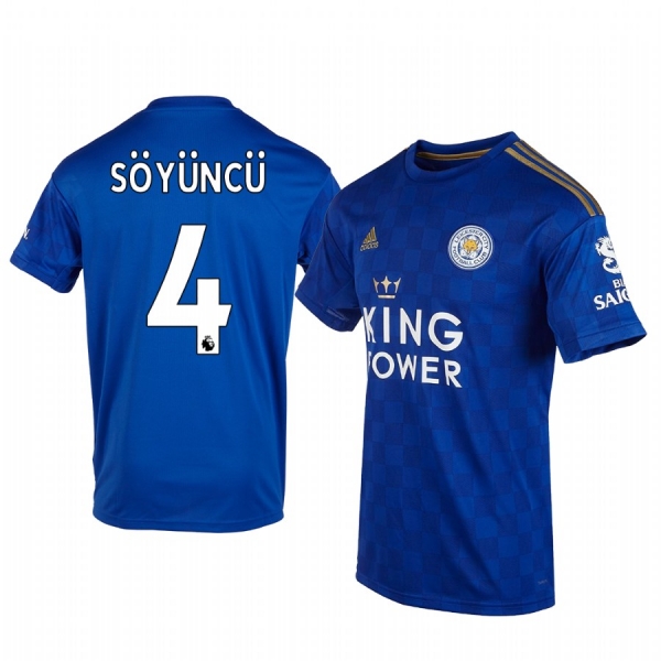 Men's Caglar Soyuncu Leicester City Home Short Sleeve Jersey 19-20