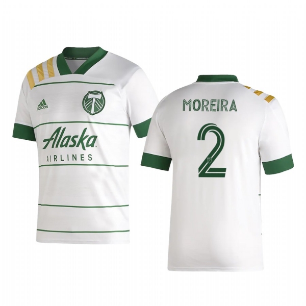 Youth Portland Timbers Jorge Moreira White Secondary Short Sleeve Jersey 2020