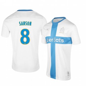 Morgan Sanson Olympique de Marseille White 120th Anniversary Limited Edition Jersey Men's