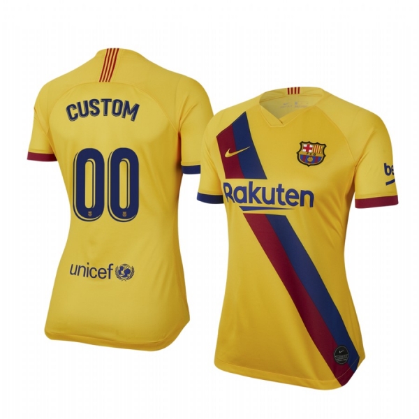 Barcelona Custom Away Short Sleeve Jersey 19-20