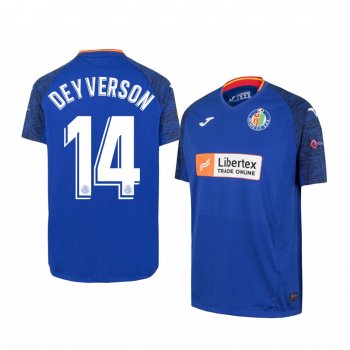 Deyverson Getafe UEFA Europa League Short Sleeve Men's Royal Official Jersey