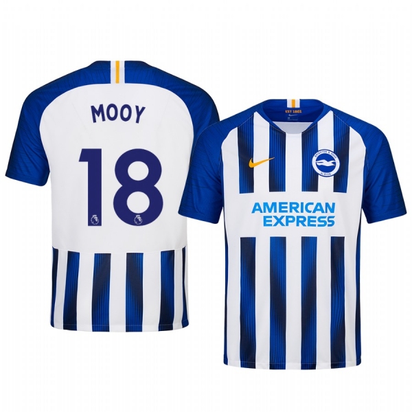 Men's Aaron Mooy Brighton and Hove Albion Home Short Sleeve Jersey 19-20