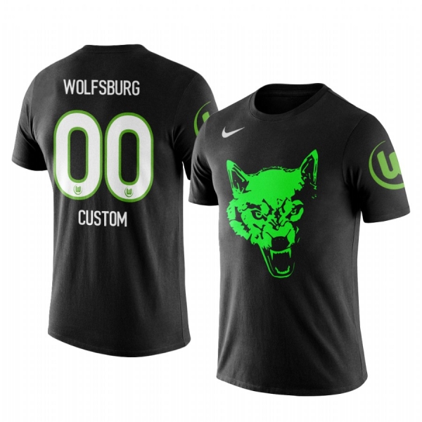 Men's Custom VfL Wolfsburg Team Logo Personalize Short Sleeve T-shirt