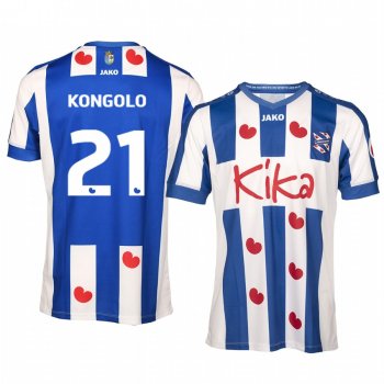 Rodney Kongolo SC Heerenveen Home Blue White Short Sleeve Jersey