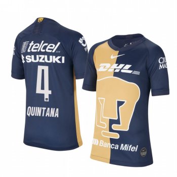 Youth Luis Quintana Pumas UNAM 19-20 Navy Third Replica Stadium Jersey