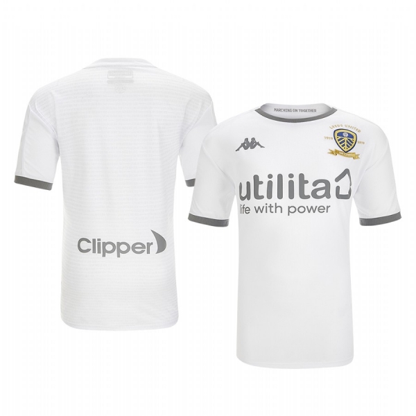 Youth Leeds United White Home Short Sleeve Jersey 19-20