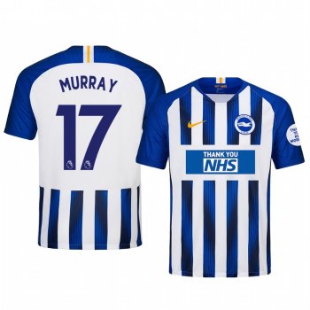 Glenn Murray Brighton and Hove Albion 2020 White Blue Thank You NHS Men's Short Sleeve Jersey