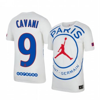 Paris Saint-Germain Edinson Cavani Men's White Game Jersey 2020-21