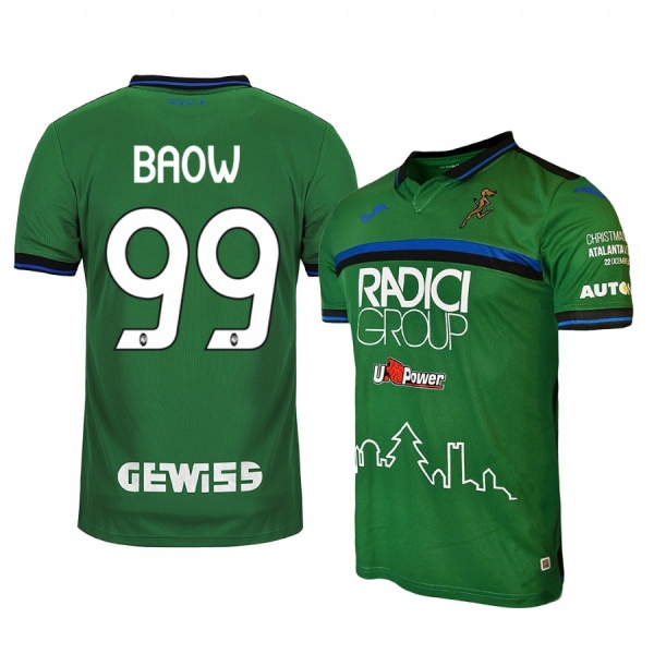 Youth Musa Barrow Atalanta 19-20 Christmas Edition Green Short Sleeve Jersey