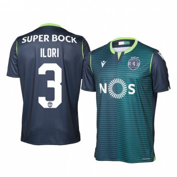 Sporting Lisbon Tiago Ilori 19-20 Away Men's Navy Short Sleeve Jersey