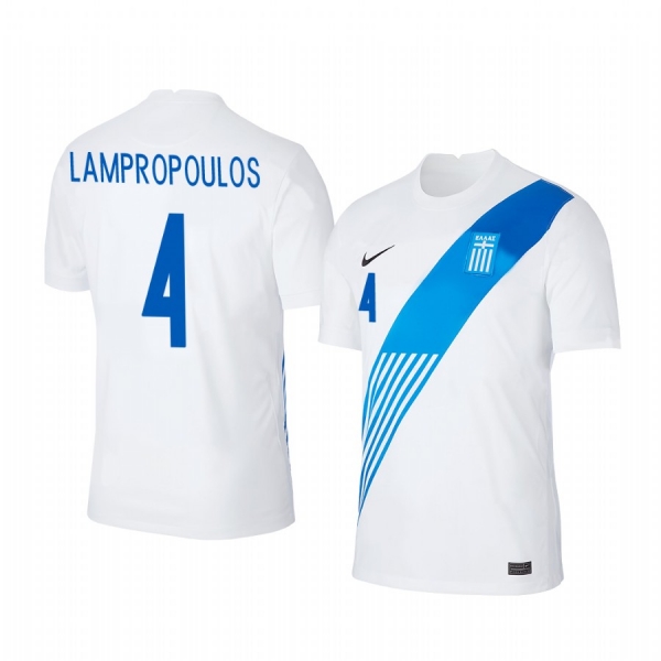 Vasilis Lampropoulos Greece 2020 White Home Men's Short Sleeve Jersey