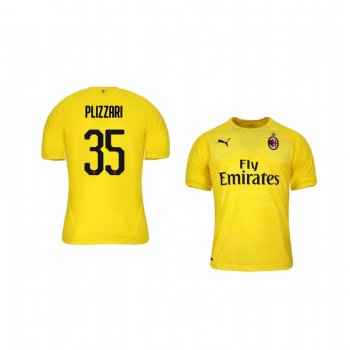 Youth 18-19 AC Milan Alessandro Plizzari Official Goalkeeper Home Jersey