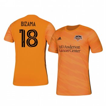 José Bizama Houston Dynamo 2020-21 Home Men's Orange Short Sleeve Jersey