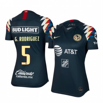 Women's Guido Rodriguez Club America 19-20 Away Navy Short Sleeve Jersey