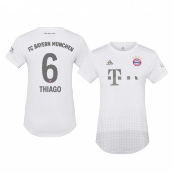 Women's Bayern Munich Thiago White Away Jersey 19-20