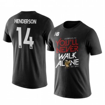 Men's Jordan Henderson Liverpool Anthem Official Short Sleeve T-shirt