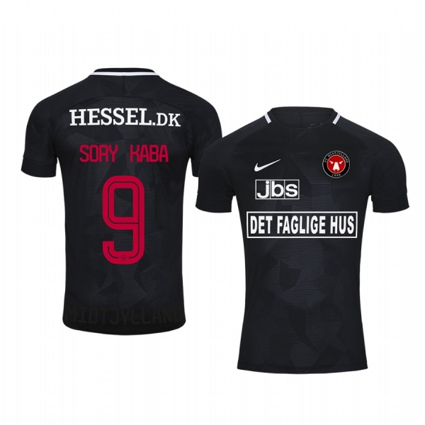 Sory Kaba Midtjylland Home Black Short Sleeve Jersey