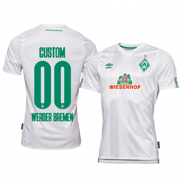 Werder Bremen Custom White Away Jersey 19-20 Men's