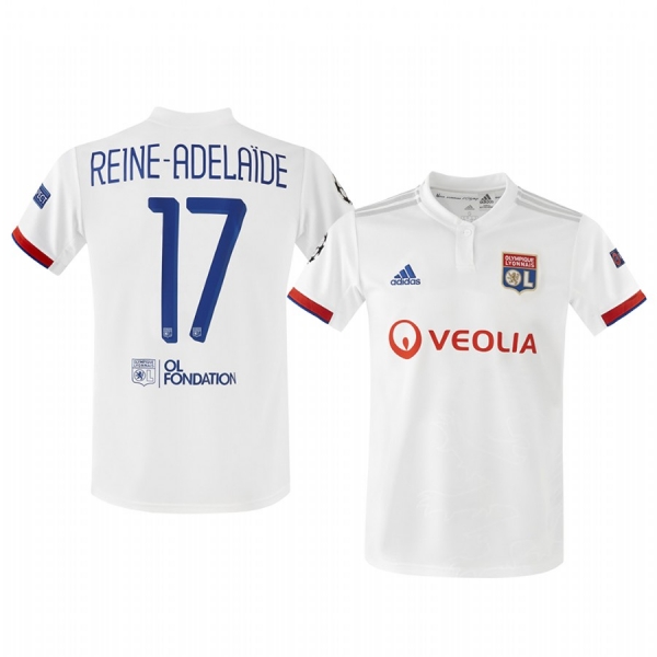 Jeff Reine-Adelaide Olympique Lyonnais 2020 UEFA Champion League Home Men's White Short Sleeve Jersey